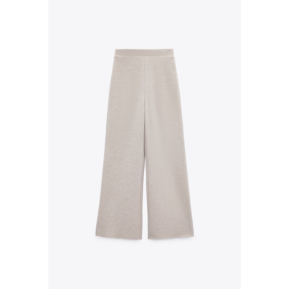Zara Basic Soft Pants - S - Ecru - image 2